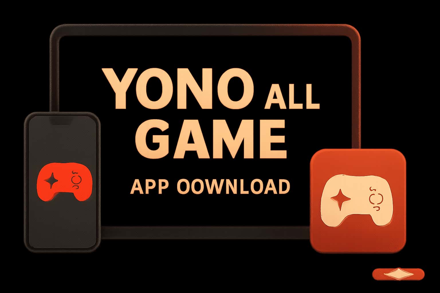 An informative scene illustrating the Yono All Game app download process.