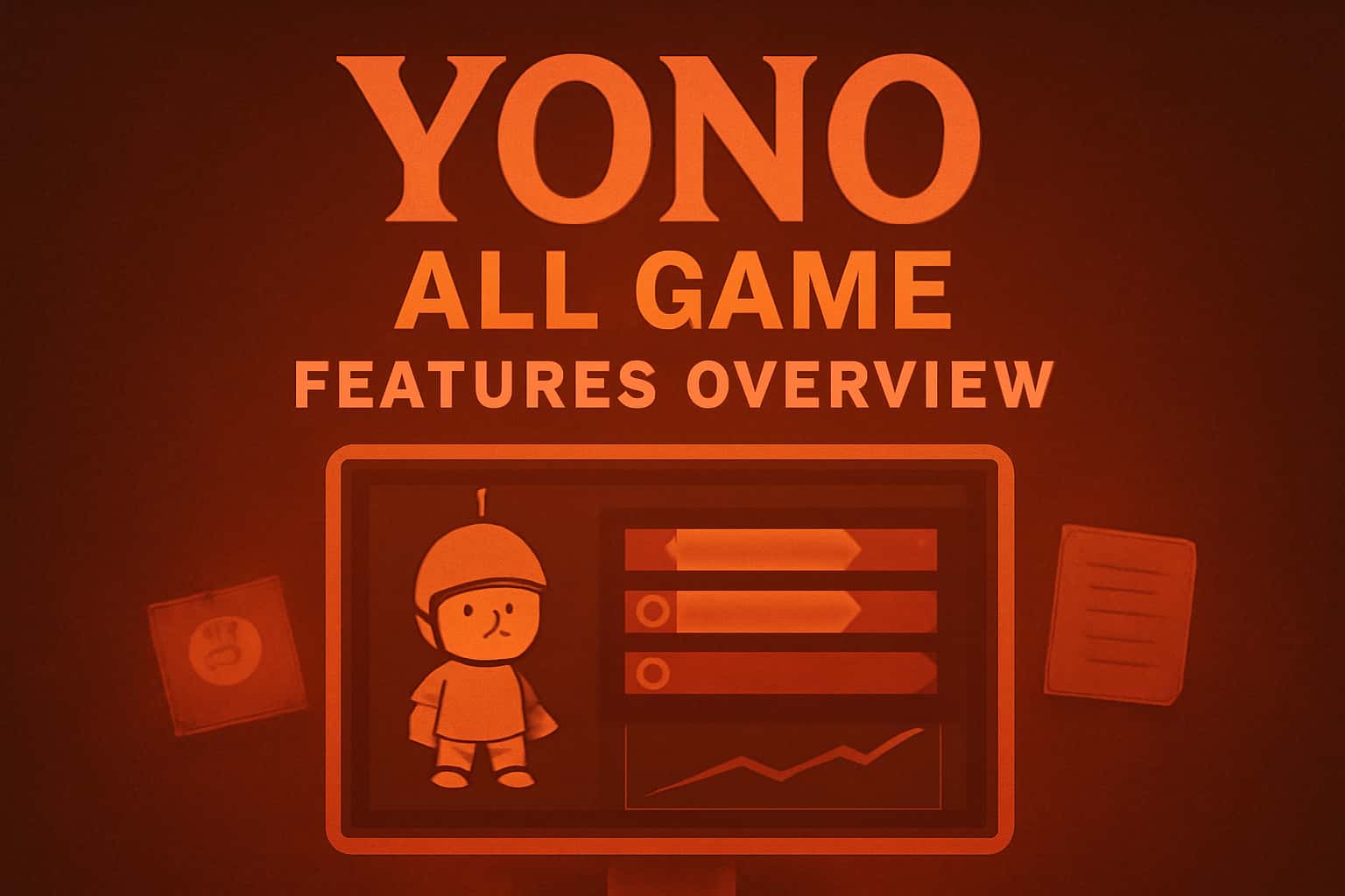 Informational scene depicting the features of Yono All Game.